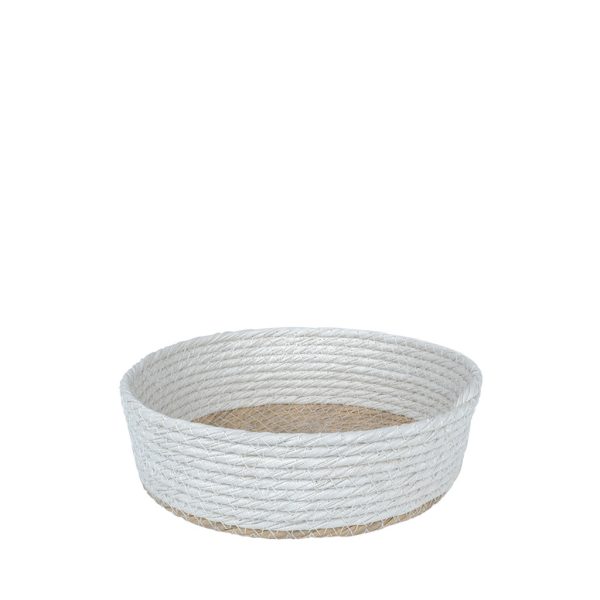 ΚΑΛΑΘΙ SYNTH. RATTAN ΣΤΡΟΓΓ. ΦΥΣΙΚΟ-ΛΕΥΚΟ 18X6EK.