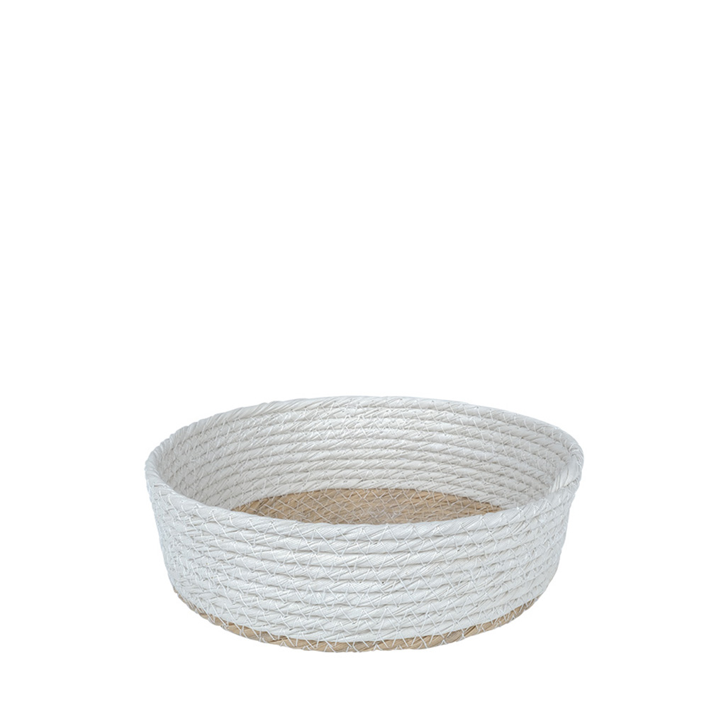 ΚΑΛΑΘΙ SYNTH. RATTAN ΣΤΡΟΓΓ. ΦΥΣΙΚΟ-ΛΕΥΚΟ 18X6EK.