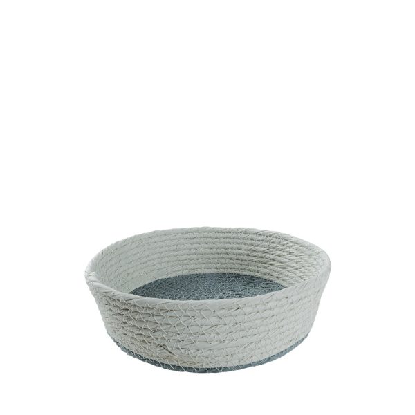 ΚΑΛΑΘΙ SYNTH. RATTAN ΣΤΡΟΓΓ. ΓΑΛΑΖΙΟ-ΛΕΥΚΟ 18X6EK.