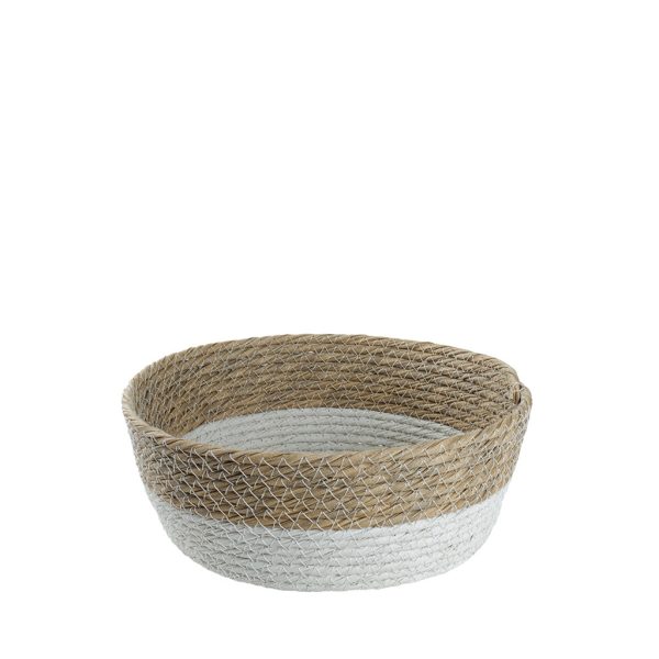 ΚΑΛΑΘΙ SYNTH. RATTAN ΣΤΡΟΓΓ. ΦΥΣΙΚΟ-ΛΕΥΚΟ 18X6EK.