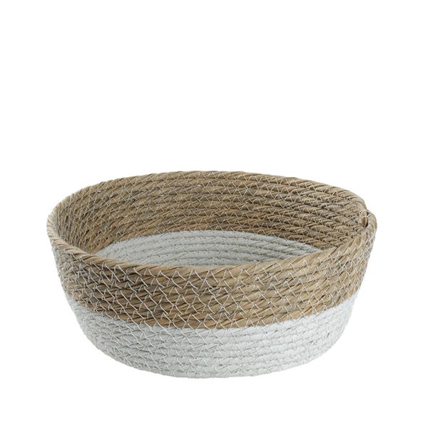 ΚΑΛΑΘΙ SYNTH. RATTAN ΣΤΡΟΓΓ. ΦΥΣΙΚΟ-ΛΕΥΚΟ 28X6EK.