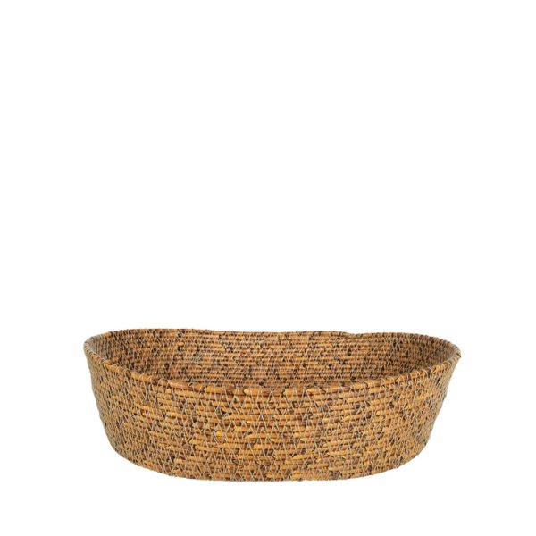 ΚΑΛΑΘΙ ΟΒΑΛ SYNTH RATTAN ΣΚΟΥΡΟ 28Χ21Χ7ΕΚ