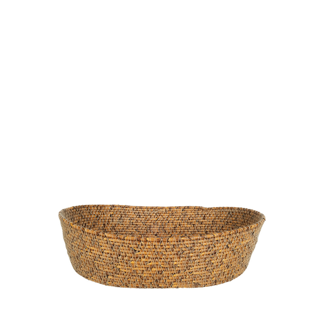 ΚΑΛΑΘΙ ΟΒΑΛ SYNTH RATTAN ΣΚΟΥΡΟ 23Χ17Χ6ΕΚ