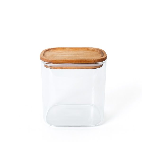 ΔΟΧΕΙΟ BOROSILICATE ΟΡΘΟΓΩΝΙΟ ΜΕ ΚΑΠΑΚΙ ΑΚΑΚΙΑΣ 900ML 12X8X14,3ΕΚ