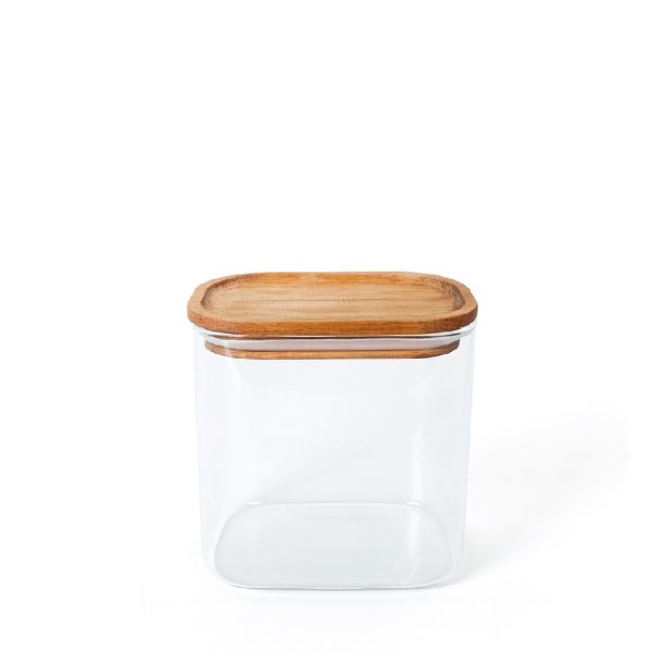 ΔΟΧΕΙΟ BOROSILICATE ΟΡΘΟΓΩΝΙΟ ΜΕ ΚΑΠΑΚΙ ΑΚΑΚΙΑΣ 500ML 12X8X9,8ΕΚ