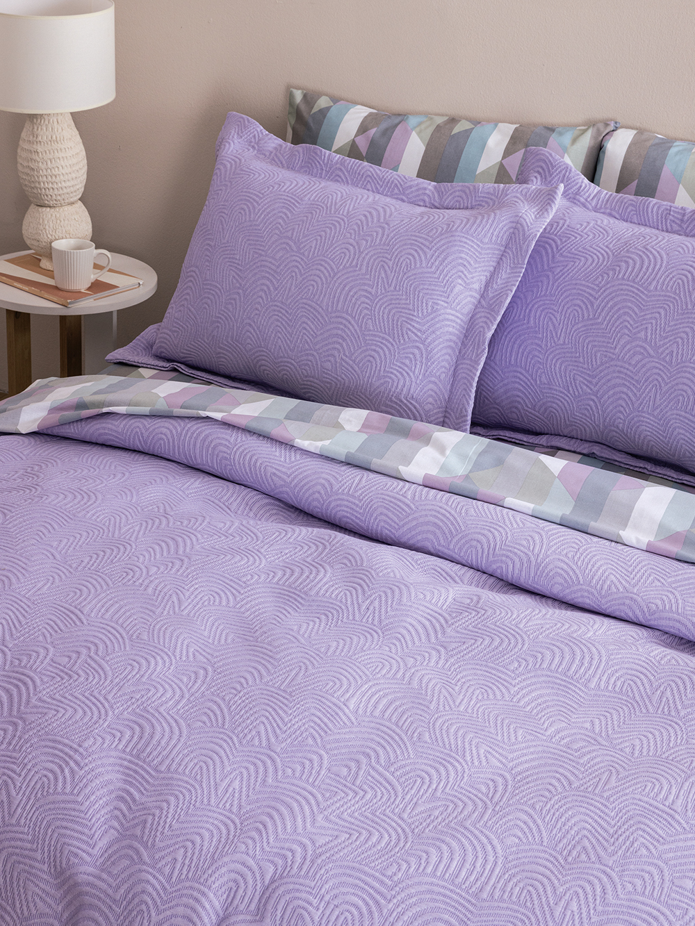Κουβέρτα Matelasse 170X260 ADEL LILAC
