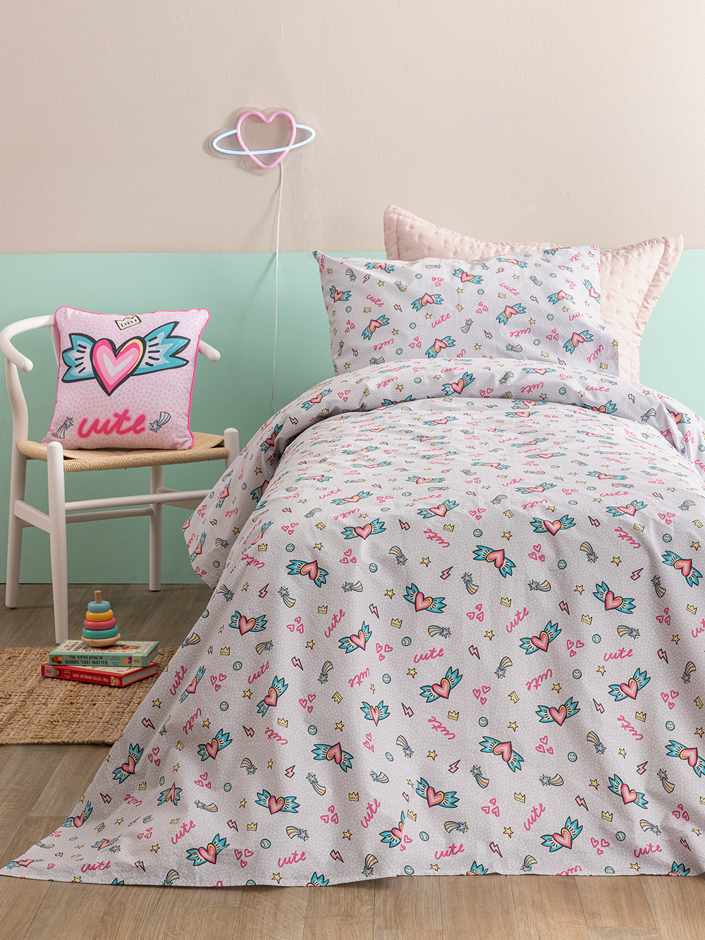 Σετ Μονά Σεντόνια My Kingdom 170x260 MK782 Χωρίς Λάστιχο