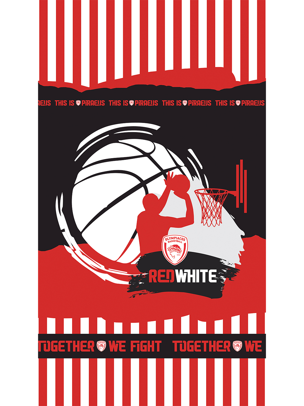 Πετσέτα Θαλάσσης Beach Collection 90x160 NM OLYMPIACOS/2