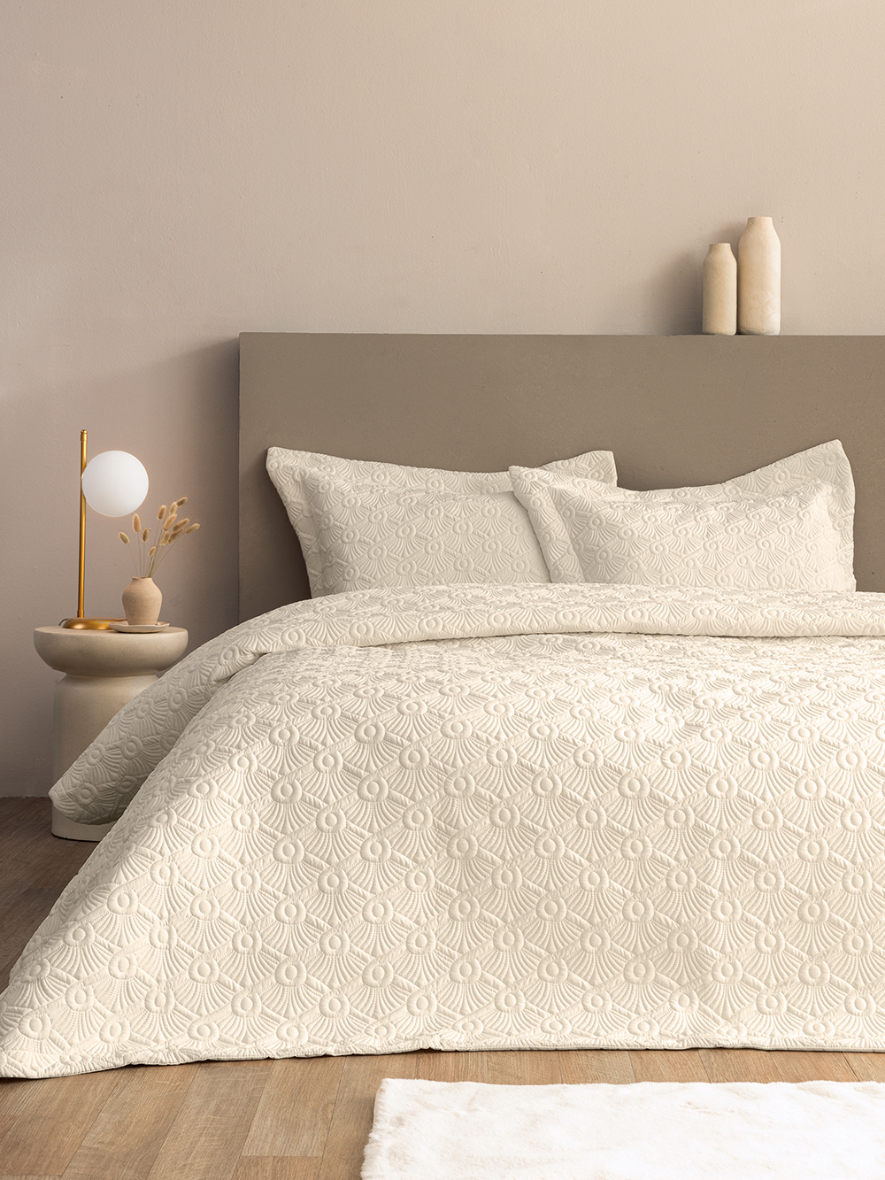 Σετ Κουβερλί 240x260 WED104 ECRU
