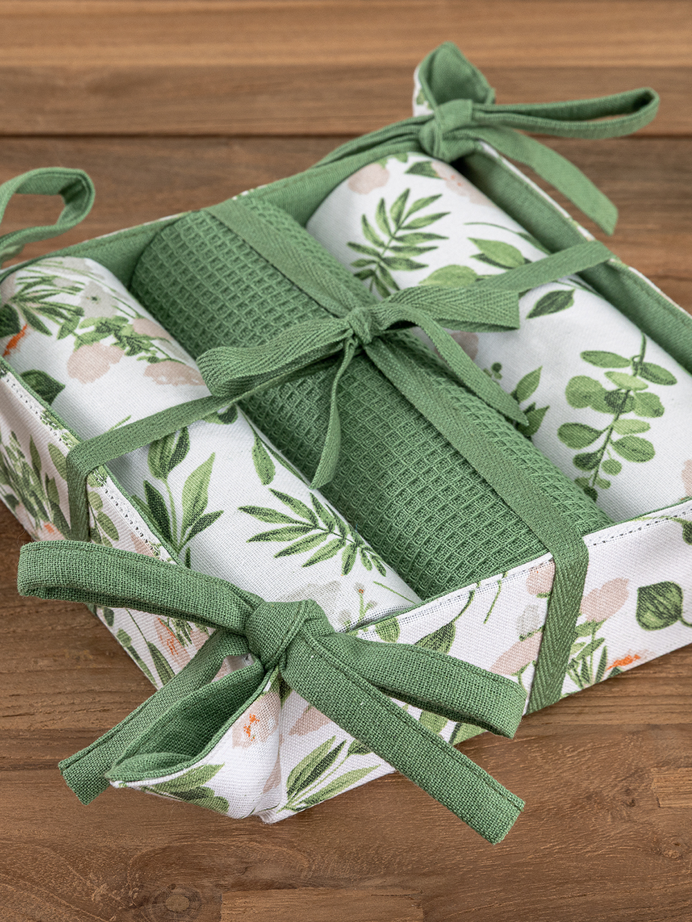 Σετ 3 Πετσέτες Κουζίνας Kitchen Towels 40x70 με καλάθι MH900