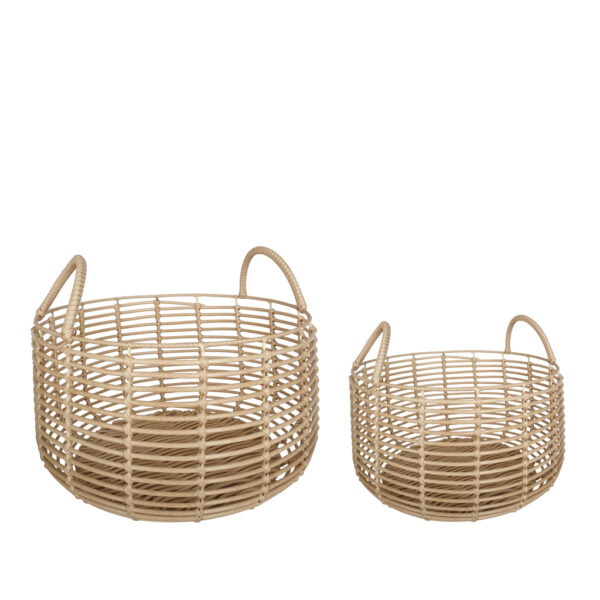 ΚΑΛΑΘΙ ΜΕ ΛΑΒΕΣ SYNTH RATTAN SET/2 40Χ26-36Χ22ΕΚ